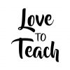 Love To Teach Silhouette