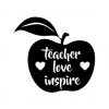 Teacher Love Inspire Stencil