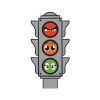 traffic signal light vector