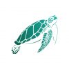 Stellar Green Color Swimming Sea Turtle Vector Art