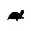 Nice and Exquisite Walking Turtle Silhouette Art