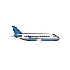 Blue Passenger Plane Vector Art
