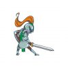 Knight in Fool’s Guard Position Warrior Vector Art