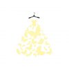 Spectacular Yellow Ball Gown Wedding Dress Vector Art