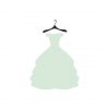 Light Green Tulle Wedding Skirt Vector Art