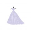 White Laced Strapped A Line Bridal Gown Dress Vector Art