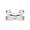 Attractive Curved Welcome Silhouette Art