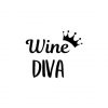 Empowering Wine Diva Caption Silhouette Art