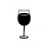 Enamoring Wine Filled Glass Silhouette Art