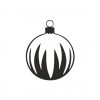 Intriguing Christmas Bauble Silhouette Art