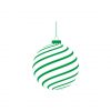 Green Striped Christmas Bauble Vector Art