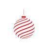 Red Striped Christmas Bauble Vector Art