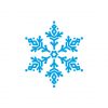 Detailed Blue Snowflake Vector Art