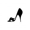 Woman Pump Heel Shoe Silhouette Art
