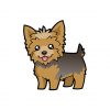 Yorkie Dog Vector Art | Hanging Tongue Dog Vector | Brown Yorkie Dog Vector | Dog Vector Images | SVG Dog Vector File