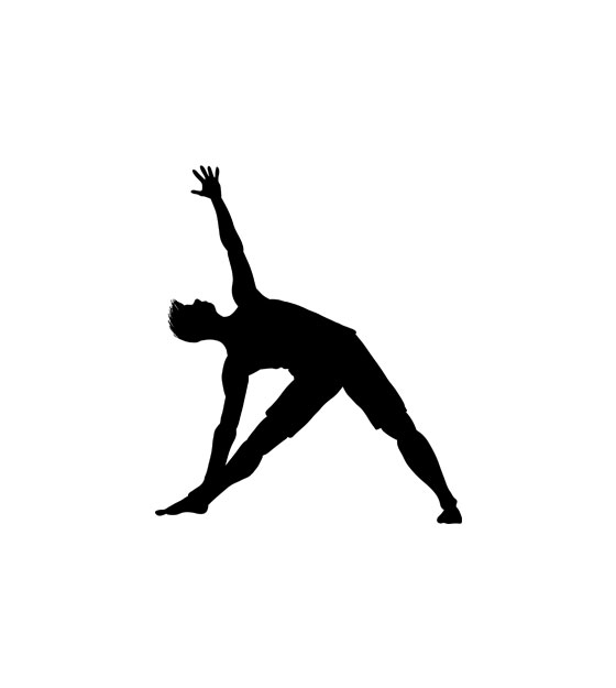Trikonasana Pose Yoga poses Silhouette Art – DigitEMB