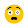 Surprised Hushed Face Yellow Emoji Face Vector Art