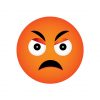 Outrageous Angry Face Red Emoji Face Vector Art