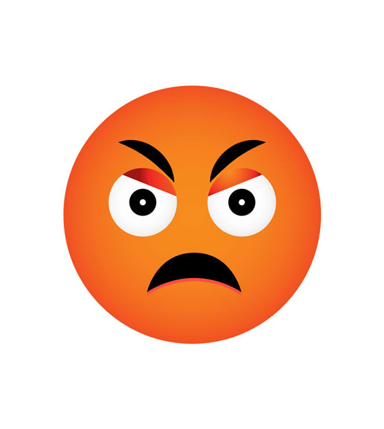 Outrageous Angry Face Red Emoji Face Vector Art – DigitEMB