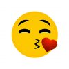 Affectionate face Throwing a Kiss Emoji Vector Art