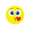 Lovable Throwing Kiss Heart Face Emoji Vector Art