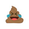 Tears of Joy Pile of Poo Face Emoji Vector Art