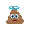 Smiling Pile Of Poo face with Halo Emoji Vector Art