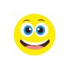 Big Eyes Grinning Face Emoji Vector Art