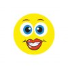 Red Lipstick Smiling Face Emoji Vector Art