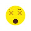 Intoxicated Dizzy Face Emoji Vector Art