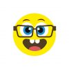 Nerdy Face with Glasses Emoji Vector Art