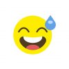 Saddened Tear Droplet Crying Face Emoji Vector Art
