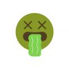 Dull and Dizzy Face Vomiting Emoji Vector Art
