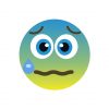 Anxious Woozy Sweating Face Emoji Vector Art