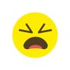 Weary Squinting Face Emoji Vector Art