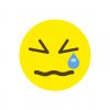 Crying Squinting Face Emoji Vector Art
