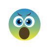 Worrying Shocked Face Emoji Vector Art