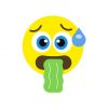 Downcast Sweating Face Emoji Vector Art