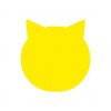 Yellow Cat Shape Emoji Vector Art