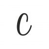 Alphabet Calligraphy C Silhouette Art