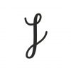Alphabet Calligraphy J Silhouette Art
