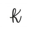 Alphabet Calligraphy K Silhouette Art