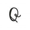 Alphabet Calligraphy Q Silhouette Art