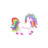 Rainbow Mane and Love Eyed Unicorn Vector Art