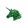Glittering Green Unicorn Vector Art