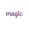 Glossy Purple Color Gradient Magic Vector Art