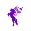 Divine Purple Pegasus Vector Art