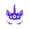 Enchanting and Cute Purple Unicorn Vector Art