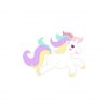 Bright Colored Jumping Pony Unicorn Vector Art