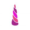 Beautiful Pink and Purple Color Unicorn Horn Vector Art